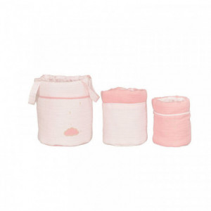 Lot de 3 panières gigognes Sauthon Lily Poudrée