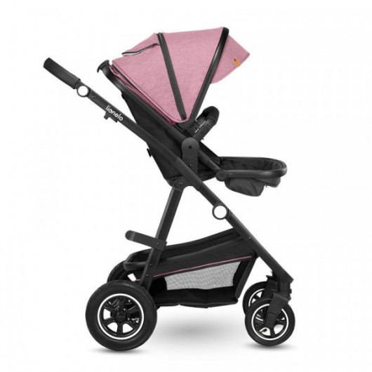 Poussette 3 en 1 Lionelo Amber - Nacelle - Coque Astrid Pink Rose