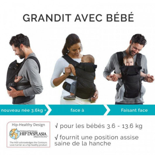Porte-bébé Contours Love 3-in-1 Black