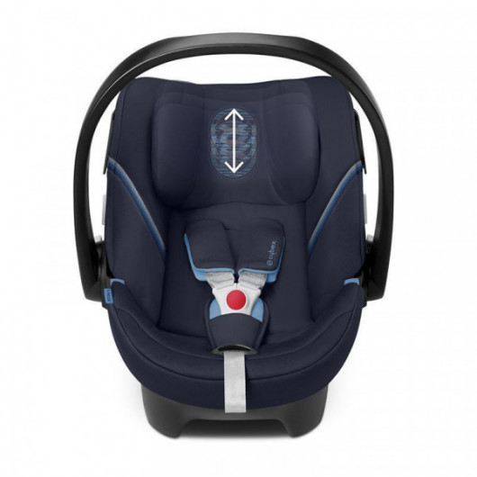 Poussette double Contours Curve Indigo - 2 Coques Cybex Aton 5 Deep Black