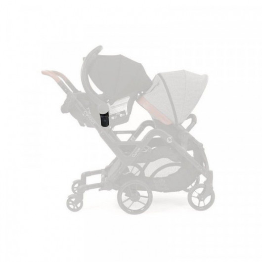 Poussette double Contours Curve Indigo - Coque Cybex Aton 5 Deep Black