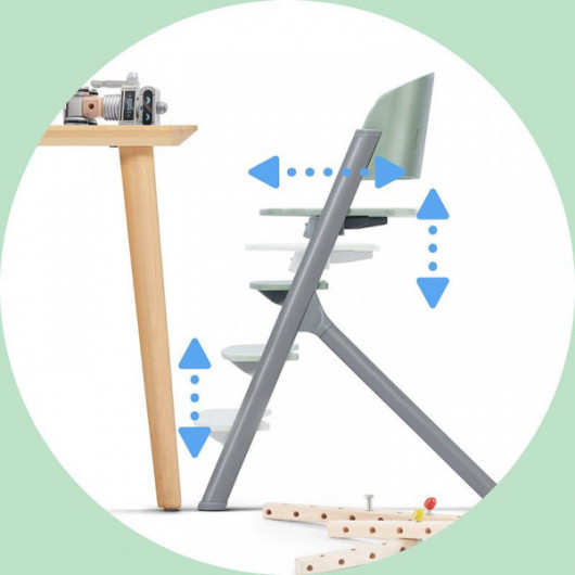 Chaise haute 3 en 1 Kinderkraft Livy Olive green