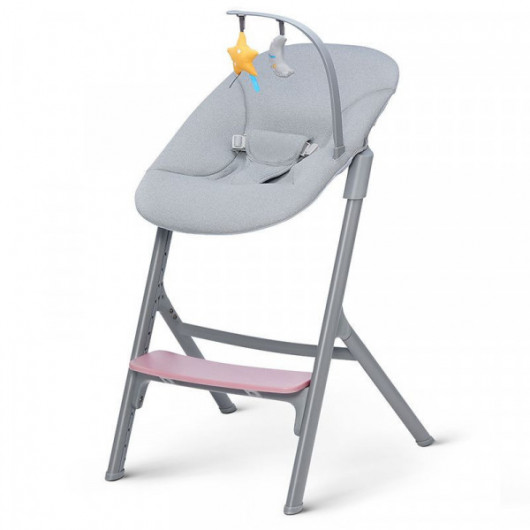 Chaise haute 4 en 1 Kinderkraft Livy + Transat Calmee Aster Pink