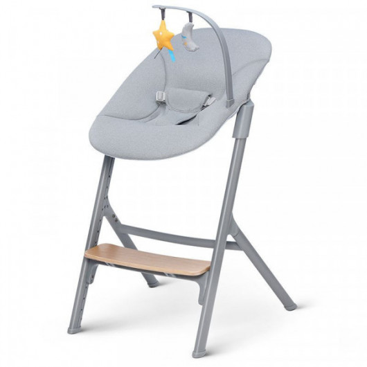 Chaise haute 4 en 1 Kinderkraft Livy + Transat Calmee Oak