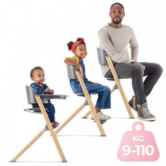 Chaise haute 3 en 1 Kinderkraft Igee Wood