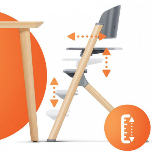 Chaise haute 3 en 1 Kinderkraft Igee Wood