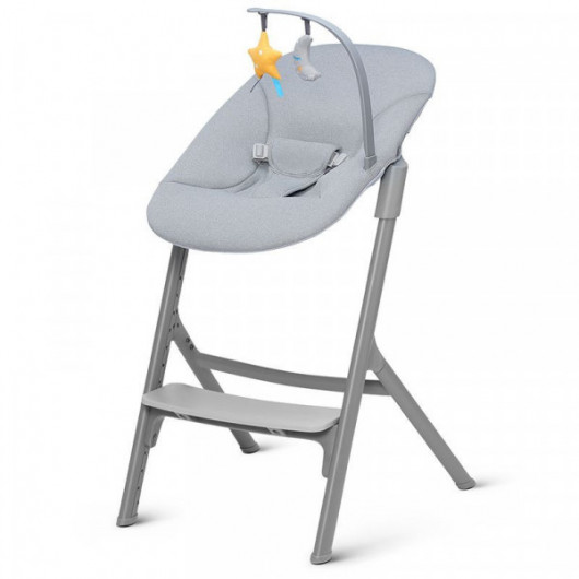 Chaise haute 4 en 1 Kinderkraft Igee + transat Calmee Grey