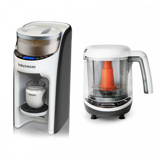 Pack Babybrezza : Préparateur de biberons Formula Pro Advanced + Robot mixeur et cuiseur Maker Deluxe Blanc