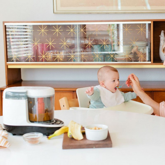 Pack Babybrezza : Préparateur de biberons Formula Pro Advanced + Robot mixeur et cuiseur Maker Deluxe Blanc