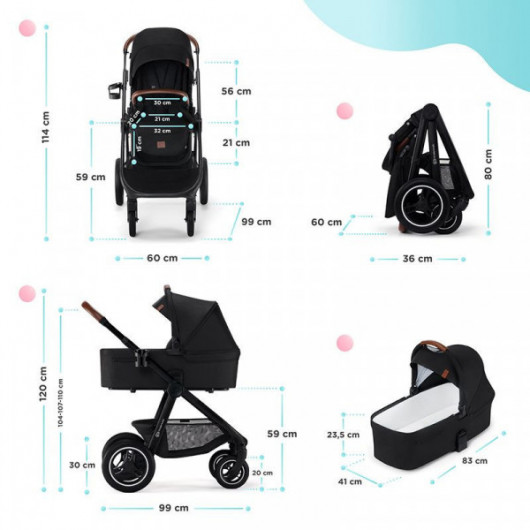 Poussette combinée Kinderkarft Everyday Black