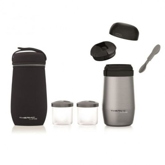 Coffret Repas Jane Pas Cher 1 Set Thermos Inox Pour Aliments 1 Litre Jane Thermic Line