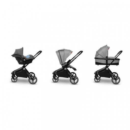 Poussette 3 en 1 Lionelo Mika Grey Stone