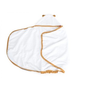 Serviette à capuche Vox Baby Pure Blanc/Moutarde