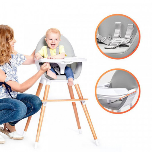 Chaise haute évolutive Kinderkraft Fini Pink