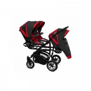 Poussette Triple Trippy Premium Rouge - 3 hamacs