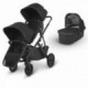 Poussette double évolutive Uppababy Vista V2 Jake Noir/Carbone + 1 nacelle