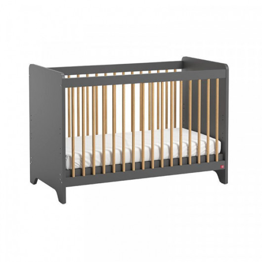 Lit bébé Vox Baby Leaf Graphite/Oak 60 x 120 cm - ok