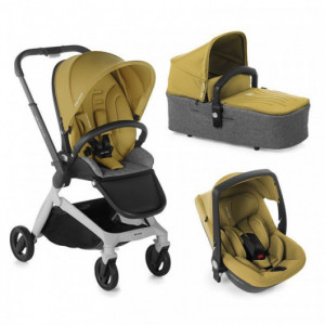 Emjot Poussette Combinée Trio 3 en 1 SmartLine ISOFIX – Noir