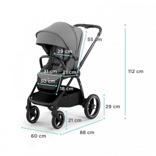 Poussette combinée Kinderkraft Nea Midnight Black