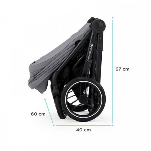 Poussette combinée Kinderkraft Nea Midnight Black