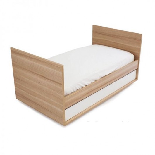 Lit évolutif Evolve 140x70 cm blanc/chêne Vox Baby