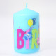 Bougie anniversaire ronde - Turquoise