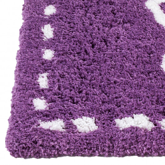 Tapis microfibre - 90 x 60 cm. - Violet