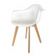 Fauteuil scandinave enfant - H. 54 cm - Blanc