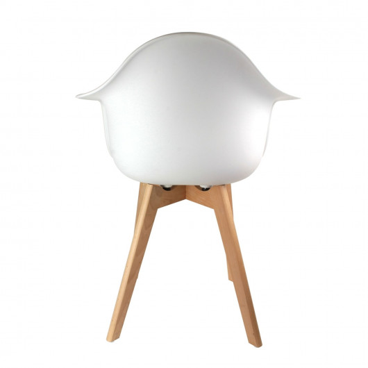 Fauteuil scandinave enfant - H. 54 cm - Blanc