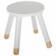 Tabouret enfant Douceur - Diam. 24 cm - Blanc