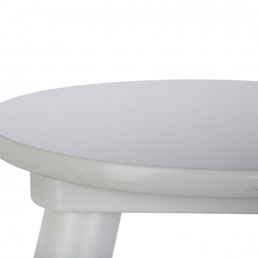 Tabouret enfant Douceur - Diam. 24 cm - Blanc