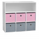 Meuble de rangement enfant 6 Cases Girl - 76 x H. 70 cm - Rose