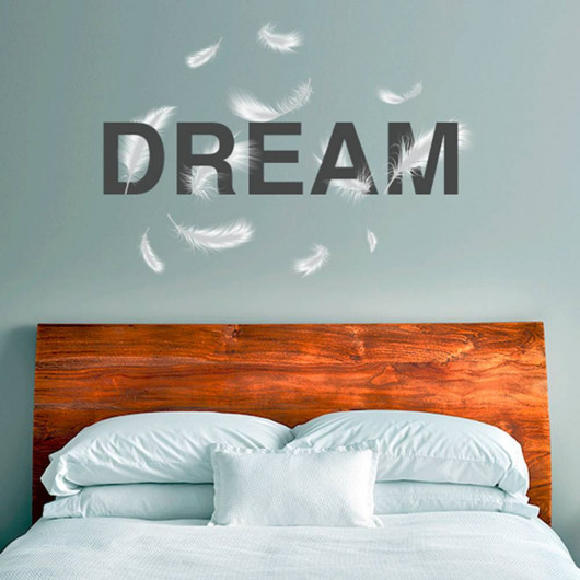 Sticker moderne Dream - 70 x 20 cm - Blanc et noir