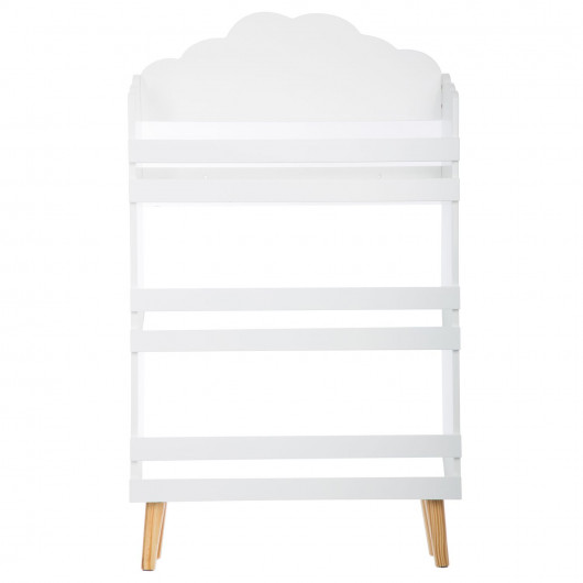 Bibliothèque enfant Nuage - 58 x H. 100 cm - Blanc
