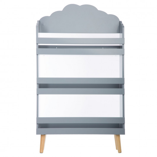 Bibliothèque enfant Nuage - 58 x H. 100 cm - Gris