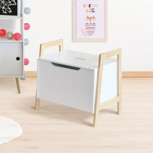 Coffre à jouets Sweet - L. 49 x H. 48 cm - Blanc