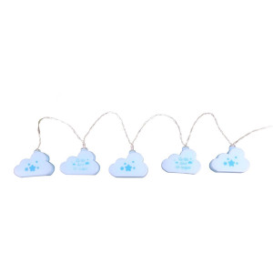 Guirlande lumineuse enfant Nuage - L. 165 cm - Bleu