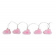 Guirlande lumineuse enfant Nuage - L. 165 cm - Rose