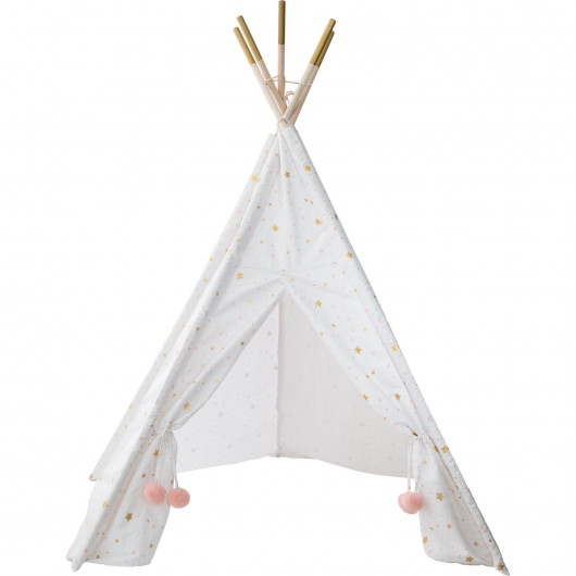 Tipi pour enfant avec motifs Dream - H. 160 cm - Blanc