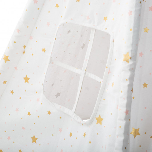Tipi pour enfant avec motifs Dream - H. 160 cm - Blanc