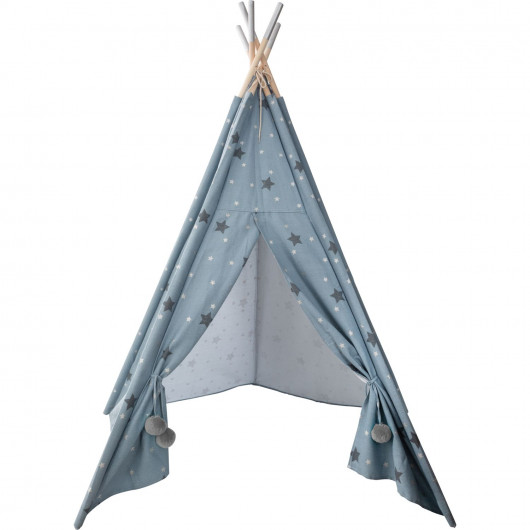 Tipi pour enfant avec motifs Dream - H. 160 cm - Bleu