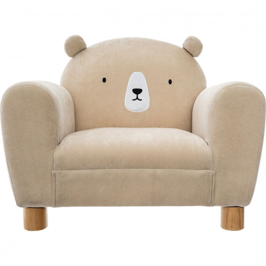 Fauteuil enfant design bois Ours - Beige