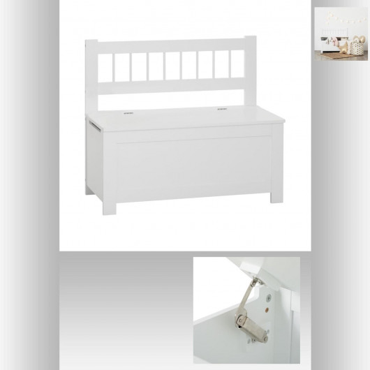 Banc coffre pour enfant - Blanc