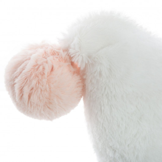 Maxi coussin couronne - Blanc et rose