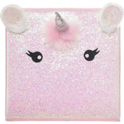 Bac de rangement Licorne Rose