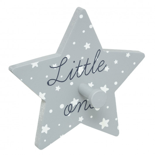 Lot de 3 patères pour enfant en MDF - Bleu Ciel étoilé