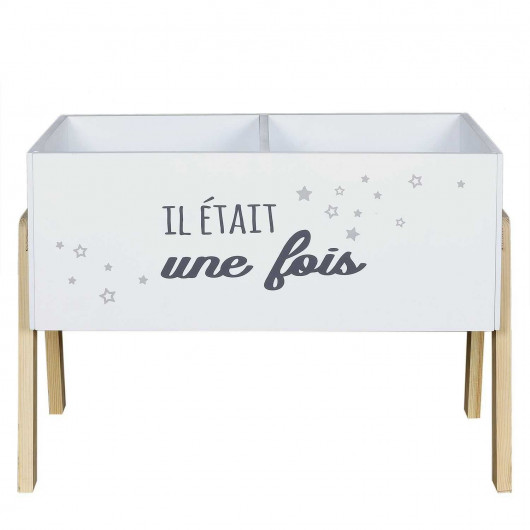 Bac à livre pour enfant en MDF Il était une fois - Blanc