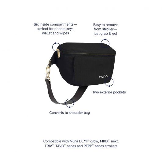 Sac bandoulière - Nuna - Caviar