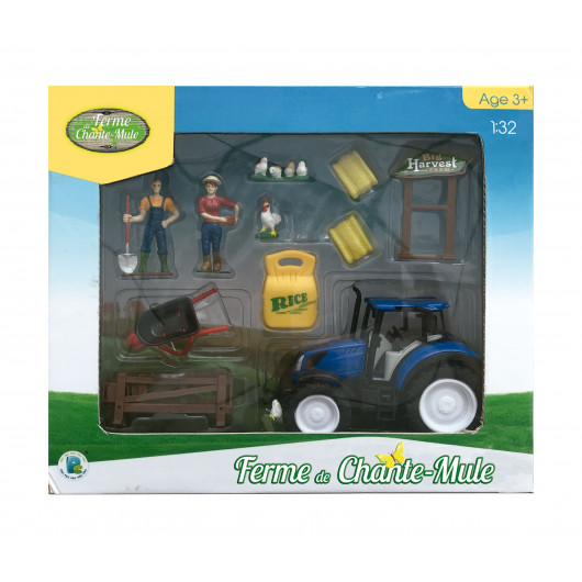 Coffret Ferme 1:32 avec tracteur NEW HOLLAND