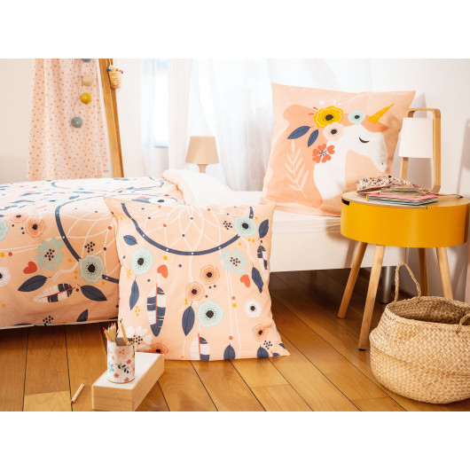 Parure de lit enfant Attrape-rêves - 100% coton adouci 57 fils - 140 x 200 cm